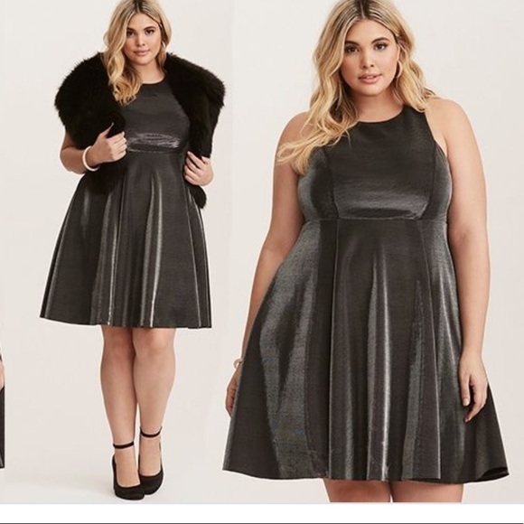 iridescent skater dress